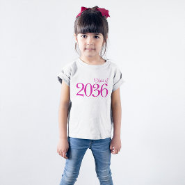 Minimalistische roze schoolklas t-shirt