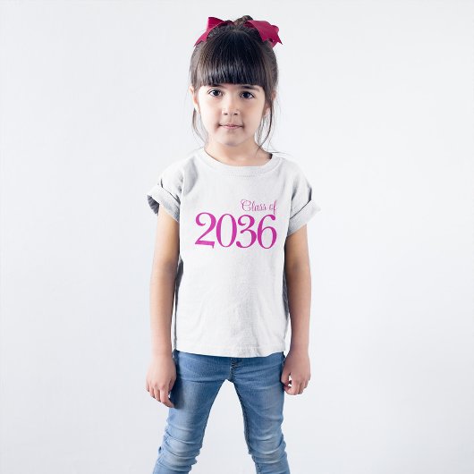 Minimalistische roze schoolklas t-shirt
