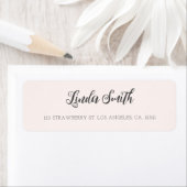 Minimalistische Roze Script Retouradres Etiket (Insitu)