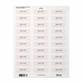 Minimalistische Roze Script Retouradres Etiket (Full Sheet)