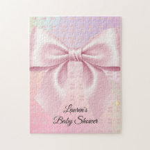 Minimalistische Roze Strik Babyborrel