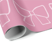 Minimalistische roze strik cadeaupapier (Rol Hoek)