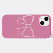 Minimalistische roze strik Case-Mate iPhone case (Achterkant (horizontaal))
