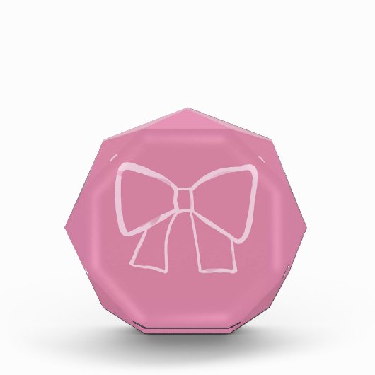 Minimalistische roze strik fotoblokken (Voorkant)