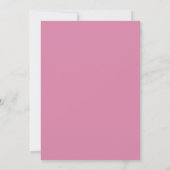 Minimalistische roze strik kaart (Achterkant)