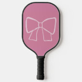 Minimalistische roze strik pickleball paddle (Achterkant)