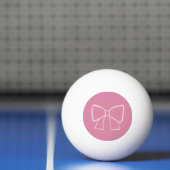 Minimalistische roze strik pingpongbal (Net)