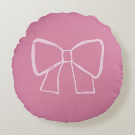 Minimalistische roze strik rond kussen