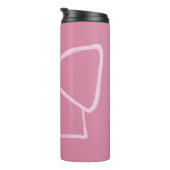 Minimalistische roze strik thermosbeker (Geroteerd rechts)