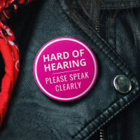 Minimalistische roze tekst Moeilijk horend