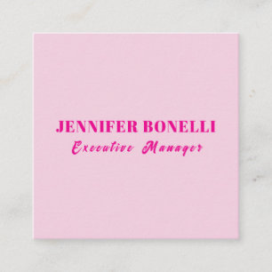 Minimalistische roze trendy gepersonaliseerde naam informatiekaartje
