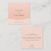 Minimalistische Roze Trouw Trouwkaart Bedankt Notitiekaartje (Voorkant / Achterkant)