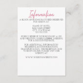 Minimalistische Roze Trouwbehuizing Kaart (Voorkant)