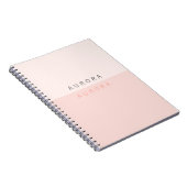 Minimalistische Roze Twee-Tons Notitieboek (Rechterzijde)