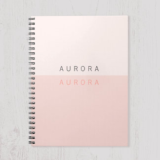 Minimalistische Roze Twee-Tons Notitieboek