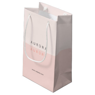 Minimalistische roze tweedelig businesskaart klein cadeauzakje