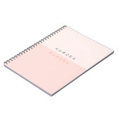 Minimalistische roze tweekleurige notitieboek (Linkerzijde)