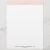 Minimalistische roze tweetonige briefhoofd (Voorkant)