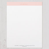 Minimalistische roze tweetonige briefhoofd