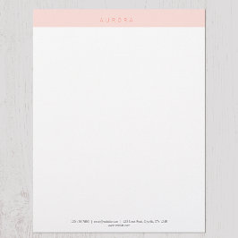 Minimalistische roze tweetonige briefhoofd