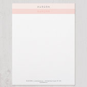 Minimalistische roze tweetonige briefhoofd