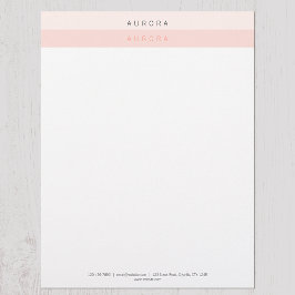 Minimalistische roze tweetonige briefhoofd