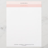 Minimalistische roze tweetonige briefhoofd (Voorkant)