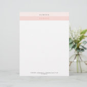 Minimalistische roze tweetonige briefhoofd (Staand voorkant)