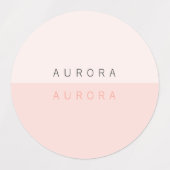 Minimalistische roze tweetonige labels (Design 1)