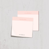 Minimalistische roze tweetonige post-it® notes