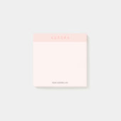 Minimalistische roze tweetonige post-it® notes (Voorkant)