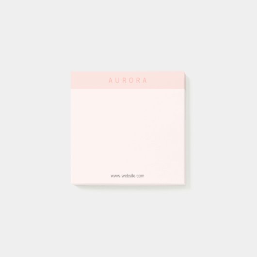 Minimalistische roze tweetonige post-it® notes (Voorkant)