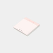 Minimalistische roze tweetonige post-it® notes (Schuin)