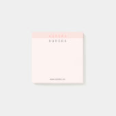 Minimalistische roze tweetonige post-it® notes (Voorkant)