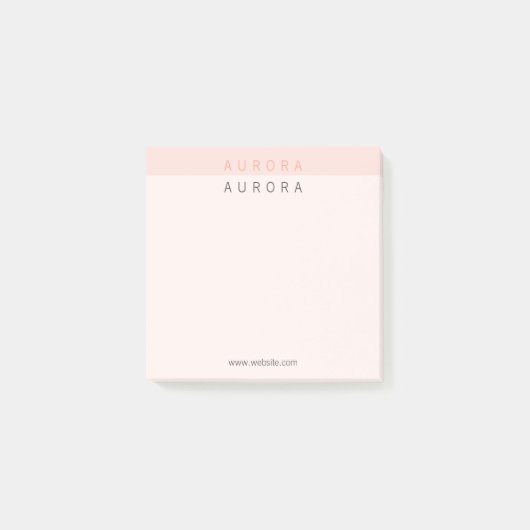 Minimalistische roze tweetonige post-it® notes (Voorkant)