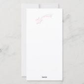 Minimalistische Roze Vallende Ster Eén Foto Feestdagenkaart (Achterkant)