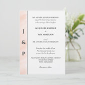Minimalistische Roze Watercolor Monogram Kaart (Staand voorkant)