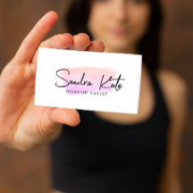 Minimalistische Roze Waterverf QR Code Beauty Make