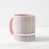 Minimalistische Roze Waterverf Strepen Aangepaste Mok (Voorkant links)