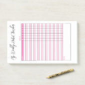 Minimalistische roze weekse Habit Tracker Post-it  Post-it® Notes (Op bureau)
