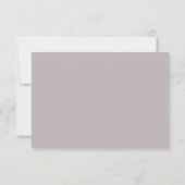 Minimalistische roze witte grijze strepen rsvp kaart (Achterkant)