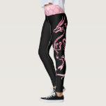 Minimalistische roze zwarte iriserende schalen Dra Leggings<br><div class="desc">Dit ontwerp werd gecreeerd door digitale kunst. Het kan worden gepersonaliseerd door de aanpassingsknoop te klikken en de kleur te veranderen, een naam, initialen of uw favoriete woorden toe te voegen. Neem contact met me op colorflowcreations@gmail.com als je dit ontwerp op een ander product wilt gebruiken. Koop mijn oorspronkelijke abstracte...</div>