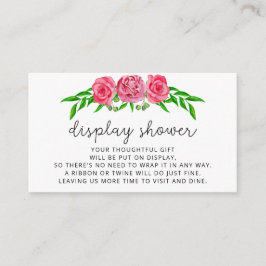 Minimalistische rozen Display douche Enclosure Car Informatiekaartje