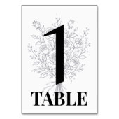 Minimalistische Rozen Huwelijk Tafel Nummers Kaart (Achterkant)