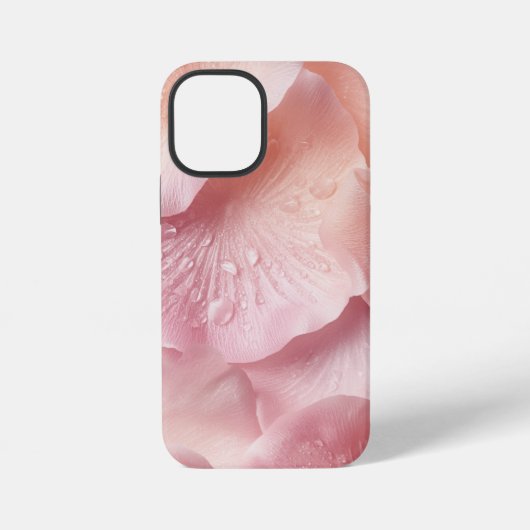 Minimalistische Rozen Petal Texture iPhone Case Hoesje (Achterkant)