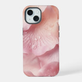 Minimalistische Rozen Petal Texture iPhone Case iPhone 15 Case (Achterkant)