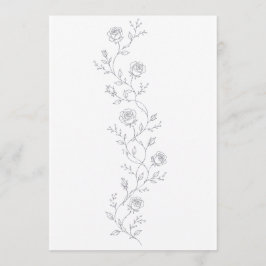 Minimalistische rozen trouwkaart sjabloon kaart