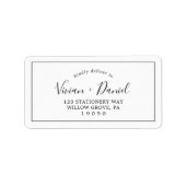 Minimalistische RSVP-Adresetiketten Etiket (Voorkant)