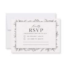 Minimalistische RSVP-kaart | Huwelijksreactiekaart