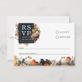 Minimalistische RSVP-kaart in stijl RSVP Kaartje